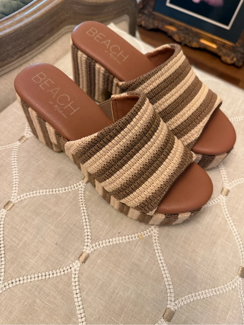 Beach by Matisse Brown Platform Slide - Women's Platform Mule